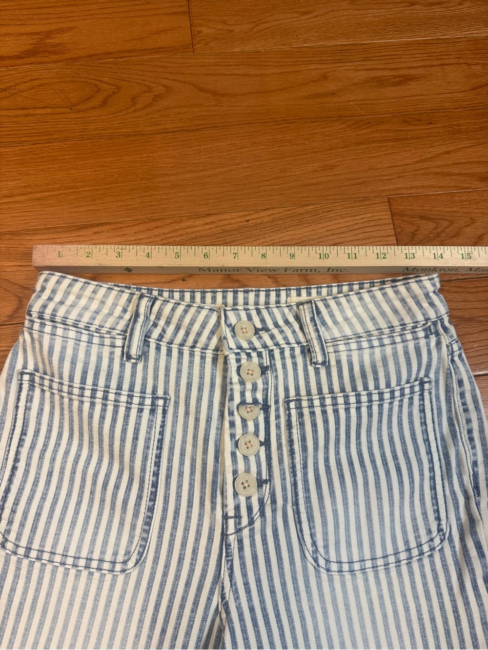 Pilcro and the Letterpress High-Rise Striped Straight Leg Jeans - Picture 6 of 7